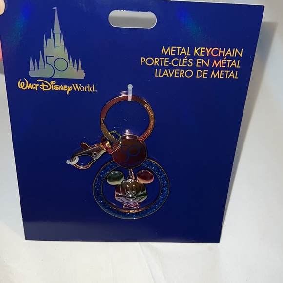 DISNEY Mickey 50th Anniversary Keychain Iridescent - Picture 6 of 10